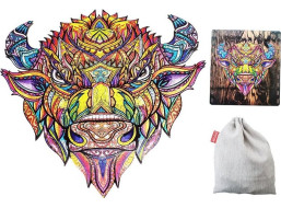 Dřevěné puzzle Bizon XL 137 dílků v dárkové krabičce