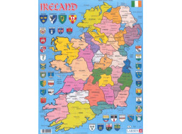 LARSEN Puzzle Politická mapa Severního Irska 48 dílků