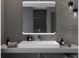 Čtvercové zrcadlo MEXEN NIDA 100x100 cm - s LED podsvícením a vyhříváním, 9806-100-100-611-00