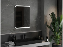 Obdélníkové zrcadlo MEXEN NIDA 60x80 cm - s LED podsvícením a vyhříváním, 9806-060-080-611-00