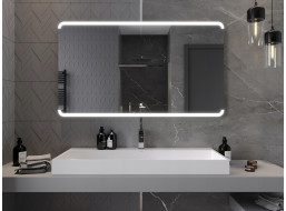 Obdélníkové zrcadlo MEXEN NIDA 140x80 cm - s LED podsvícením a vyhříváním, 9806-140-080-611-00
