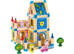 ECOTOYS Dřevěné kostky Domeček