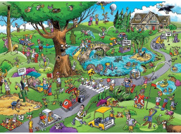 COBBLE HILL Puzzle DoodleTown: Typický golf 1000 dílků