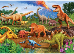 COBBLE HILL Rodinné puzzle Dinosauři 350 dílků