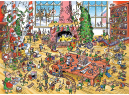 COBBLE HILL Rodinné puzzle Pracující skřítkové 350 dílků