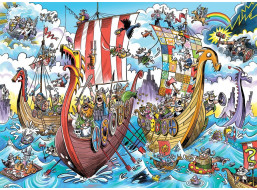 COBBLE HILL Rodinné puzzle Vikingská výprava 350 dílků