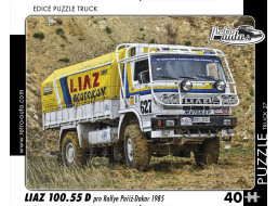 RETRO-AUTA Puzzle TRUCK č.27 Liaz 100.55 D pro Rallye Paříž-Dakar (1985) 40 dílků