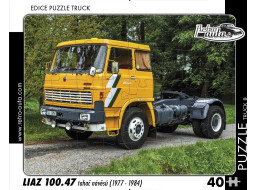 RETRO-AUTA Puzzle TRUCK č.8 Liaz 100.47 tahač návěsů (1977-1984) 40 dílků