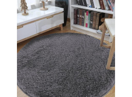 Moderní koberec SHAGGY CAMIL kulatý - grafitový
