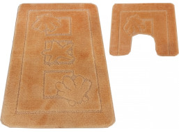 Sada koupelnových předložek s výřezem TÁŇA - sea - oranžová