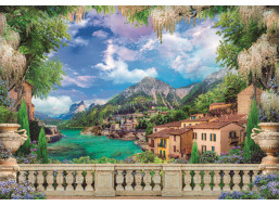 CLEMENTONI Puzzle Rozkvetlá terasa u jezera 3000 dílků