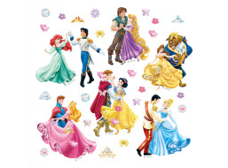 Dětská samolepka DISNEY PRINCEZNY 30x30 cm
