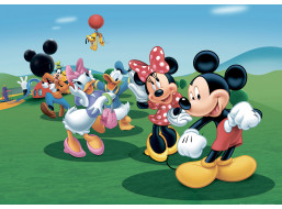 Dětská fototapeta DISNEY - Mickey Mouse tančí s přáteli - 156x112 cm