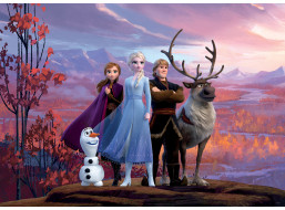 Dětská fototapeta DISNEY - Hrdinové Frozen II. na horské plošině - 156x112 cm