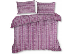 Saténové povlečení TWEED - fialové - 220x200 cm