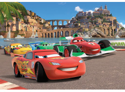 Dětská fototapeta DISNEY - Závody Cars ve Francii - 156x112 cm
