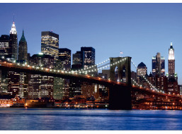 Moderní fototapeta - Brooklynský most při západu slunce- 360x254 cm