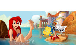 Dětská fototapeta DISNEY - Šťastná Ariel - 202x90 cm