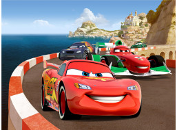 Dětská fototapeta DISNEY - Závody Cars ve Francii - 360x270 cm