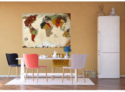 Moderní fototapeta - Mapa světa z koření - 155x110 cm