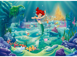 Dětská fototapeta DISNEY - Ariel u podmořského zámku - 155x110 cm