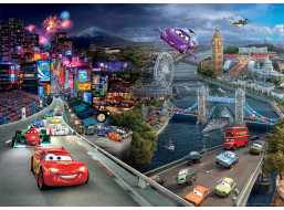 Dětská fototapeta DISNEY - AUTA - napříč světem - 155x110 cm