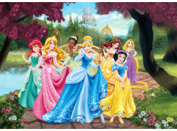 Dětská fototapeta DISNEY - Princezny u rybníku - 155x110 cm