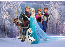 Dětská fototapeta DISNEY - Frozen v kouzelném lese - 155x110 cm