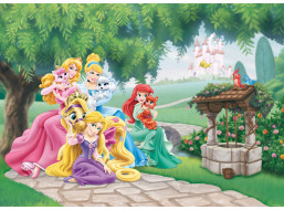 Dětská fototapeta DISNEY - Princezny se svými mazlíčky - 155x110 cm