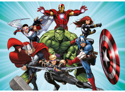 Dětská fototapeta MARVEL - Hrdinové Avengers útočí - 155x110 cm