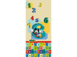 Dětská fototapeta DISNEY - Mickey Mouse a čísla - 90x202 cm