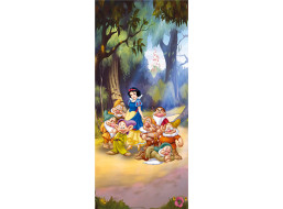Dětská fototapeta DISNEY - Sněhurka a trpaslíci - 90x202 cm