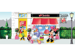 Dětská fototapeta DISNEY - Minnie a Daisy na nákupech - 202x90 cm