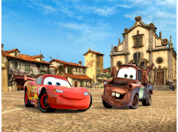Dětská fototapeta DISNEY - McQueen s kamarádem na dobrodružné cestě - 360x270 cm
