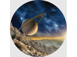 Moderní fototapeta - Velkolepý Saturn - kulatá - 70 cm