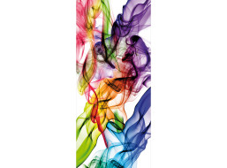 Moderní fototapeta - Tekoucí barevný kouř - 90x202 cm
