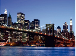 Moderní fototapeta - Brooklynský most při západu slunce - 360x270 cm
