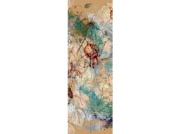 Moderní fototapeta - Abstrakce - růže a listí - 90x270 cm