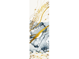 Moderní fototapeta - Zlatý mramor - 90x270 cm