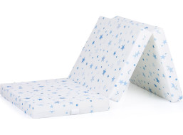 CHIPOLINO Skládací matrace 60 x 120 cm White,blue stars