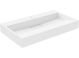 Umyvadlo z litého mramoru MEXEN AVA 80 cm - s otvorem pro baterii - bílé, 23018001