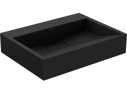 Umyvadlo z litého mramoru MEXEN AVA 50 cm - bez otvoru - černé, 23015070