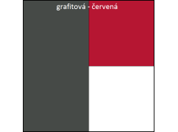 Barevné provedení - grafit / červená / bílá