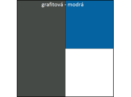 Barevné provedení - grafit / modrá / bílá