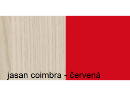 Barevné provedení - jasan coimbra / červená