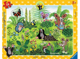 RAVENSBURGER Vkládačka Krtek: Zábava na zahradě 10 dílků