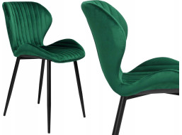 Zelená designová židle Velvet DALLAS
