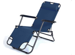 Zahradní rozkládací lehátko COMFORT - tmavě modré