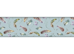 Moderní samolepící bordura - Ptačí pírka - 14x500 cm
