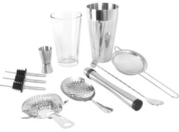 Stříbrný barmanský set LEEDS